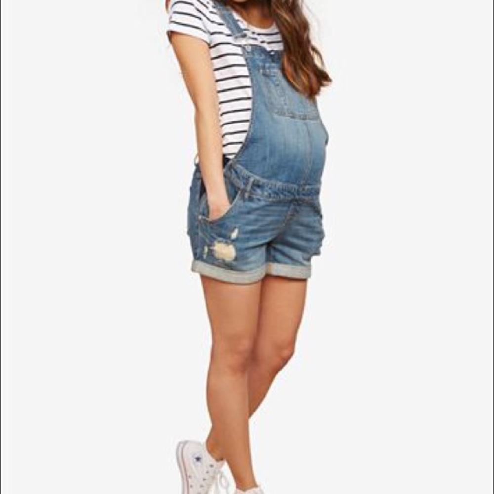 Maternity Denim Overalls